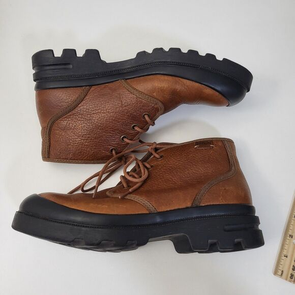 POLO RALPH LAUREN Umar Boots Mens 7 Ankle Chukka Brown Tumbled Leather Lace Up main image 5